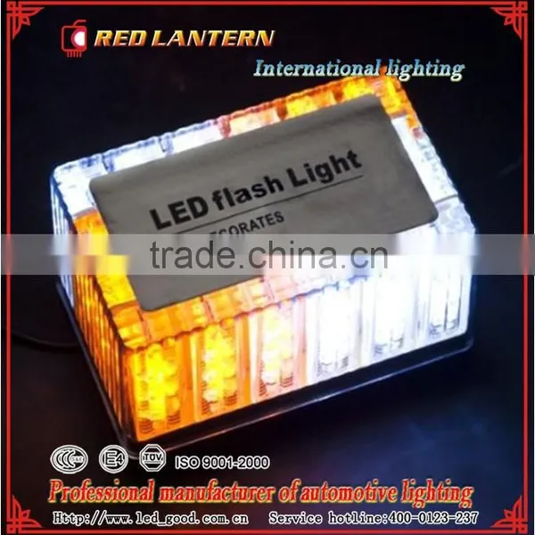 White And Yellow 12V/24V LED Strobe Warning Light Warning Blinker photo-2