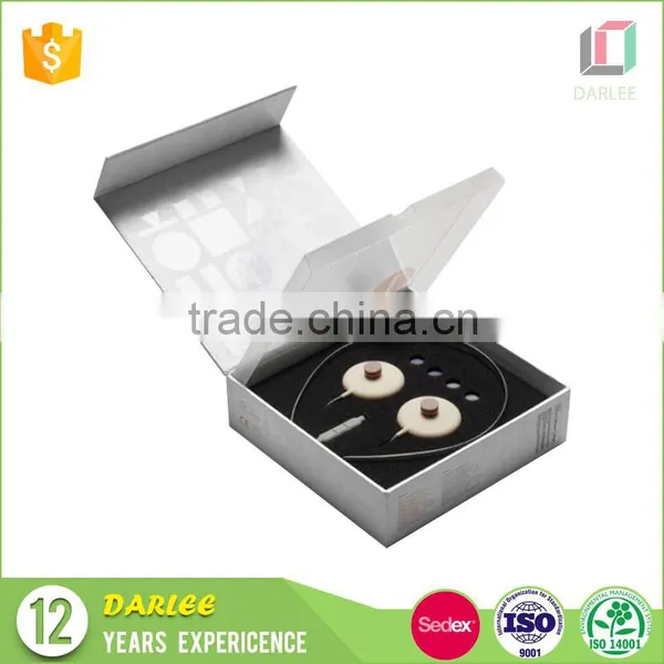 Hot Sale Book Shaped Paperboard Magnetic Clamshell Box for Earphones photo-2