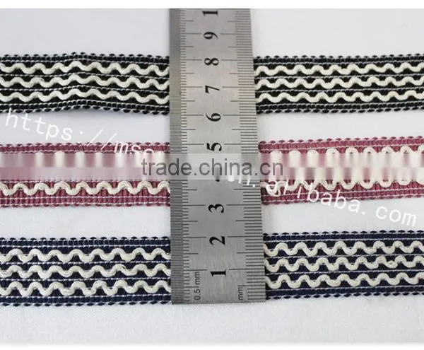 High Qualoity 2cm Width Wave Embroidery Elastic Webbing Wholesale photo-6