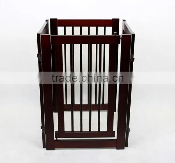 New Design Foldable Wooden Pet Gate Dog Fence photo-3
