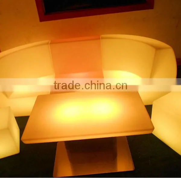 LED Remote Rectangle Tea Table/ Hot Sell LED Rechargeable Rectangle Coffee Table/LED Outdoor Lawn Rectangle Cocktail Table photo-5