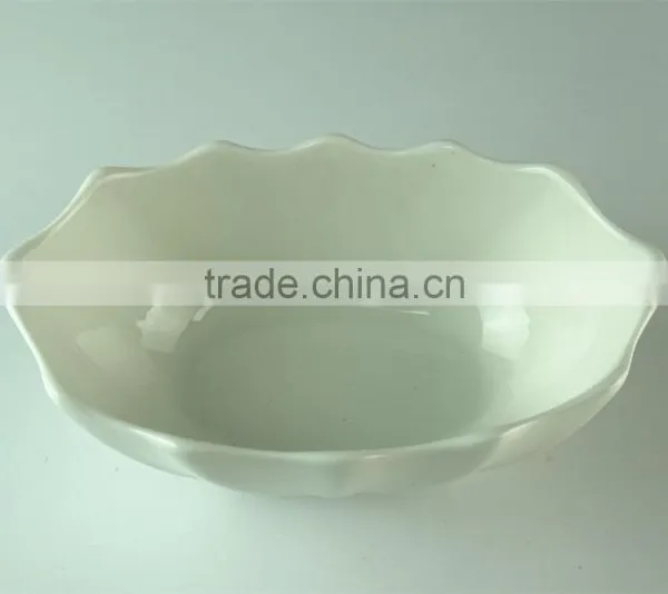 Popular Stocked White Ceramic Dessert Serving Bowl for Sale photo-2