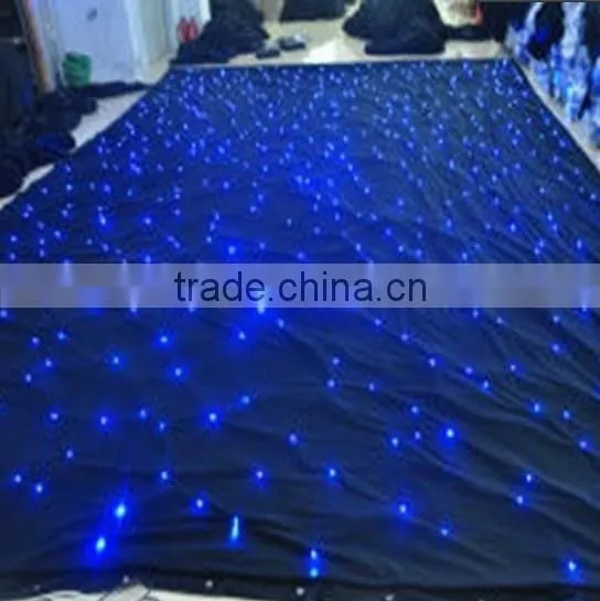 Black/white Fireproof Velvet Cloth Led Star Cloth Backdrop for Theater photo-3