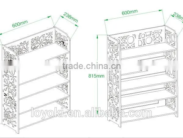 White Wood&Plastic Corner Shelf Home Display Beautiful Shoe Rack photo-6
