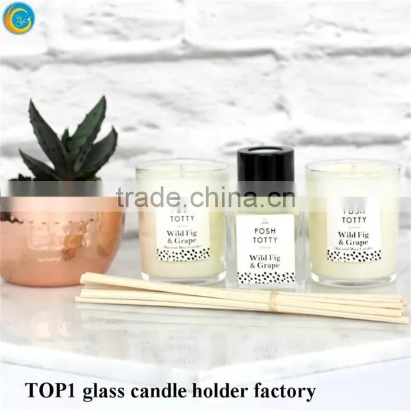 Painted Mason Jars Wedding Glass Candle Jars With Gold Rhinestonesclear 9cl Votive Glass photo-3