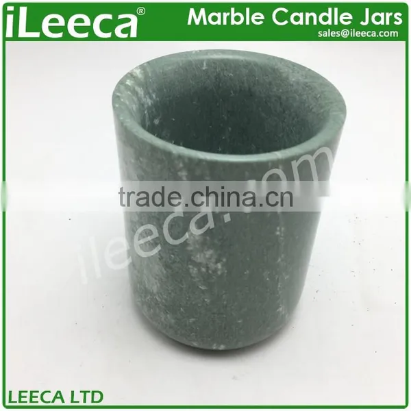 Green Modern Marble Stone Candle Jars for Christmas photo-5