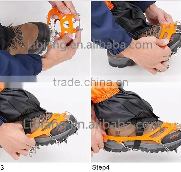 Anti-skidding Chain Crampon Ice Climbing Crampon for Safety Shoes photo-6