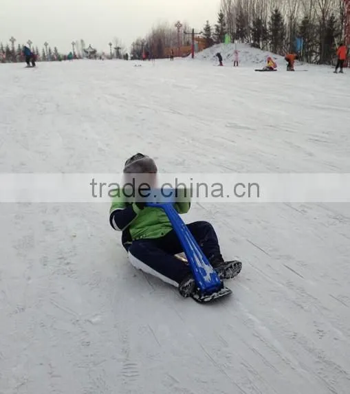 2 X Youth Snow Scooter Christmas Winter Board Ski Sledge Foldable Easy SNOW KICK SCOOTER Downhill Ski Scooter Adult Kids Plastic photo-4