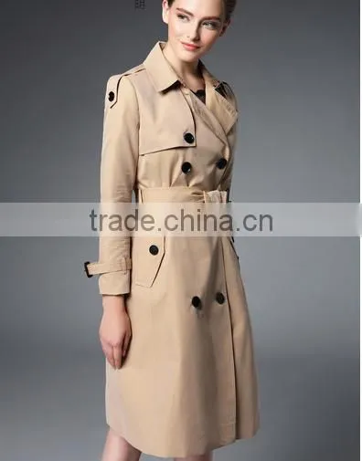 High Quality Spring Stylish Windbreaker Long Coat for Women photo-5