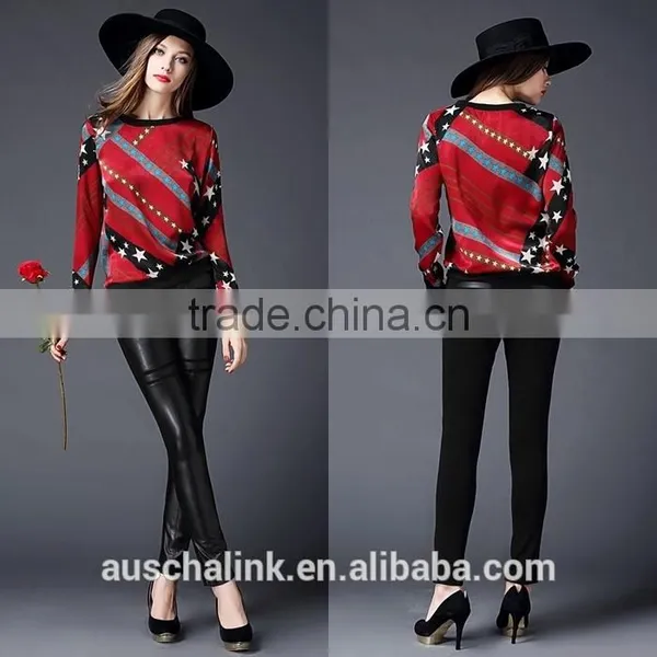 Lady Long Sleeve Bulk Cheap t Shirt Fashion Design Printing photo-6