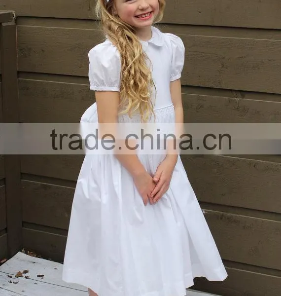 Hot Selling White 1-6 Years Old Baby Girls Summer Long Dress photo-2