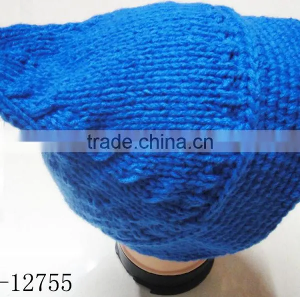Fashion Most Popular Crochet Knitted 100%acrylic Lady Cap for Winter photo-2