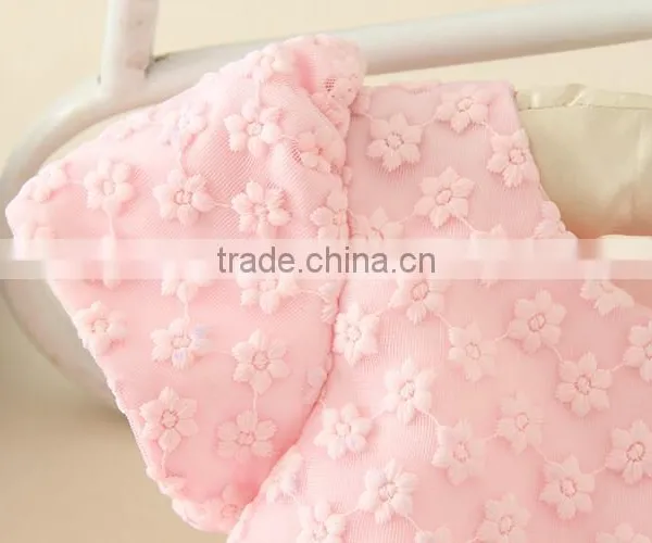 2017 Vietnam Summer Fashion Baby Frock Design Pink Short Sleeves Embroidery Flower Sweet Birthday Party Dresses Turkish Dress photo-6