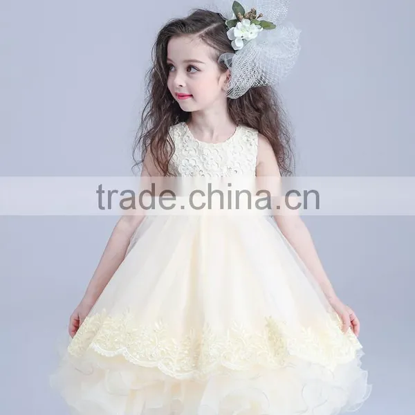 Hot Designs Children Handmade Flower Girl Dress Patterns Cute Dresses photo-4