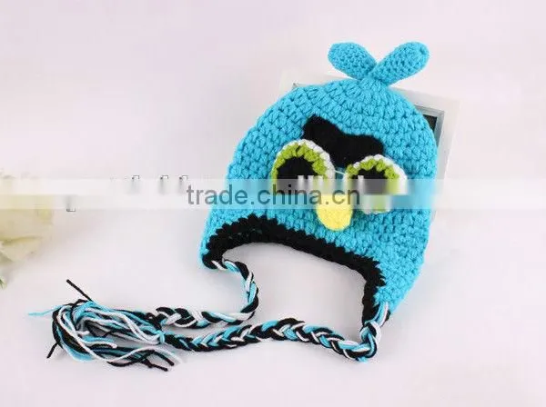 Cute Bird Handmade Baby Crochet Hat Fashion Animal Knitting Earflap Hat photo-2