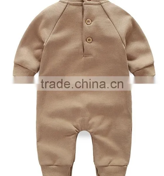 Customized Warm Fleece Winter Baby Rompers Lovely Baby Rompers Wholesale 0-6 Months Baby Rompers photo-2