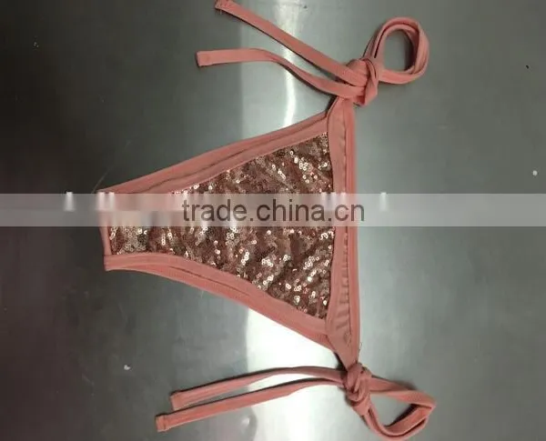 M884 Runwaylover 2016 Ladies Sexy Halter Sequin Paillette Bikini Swimwear photo-6