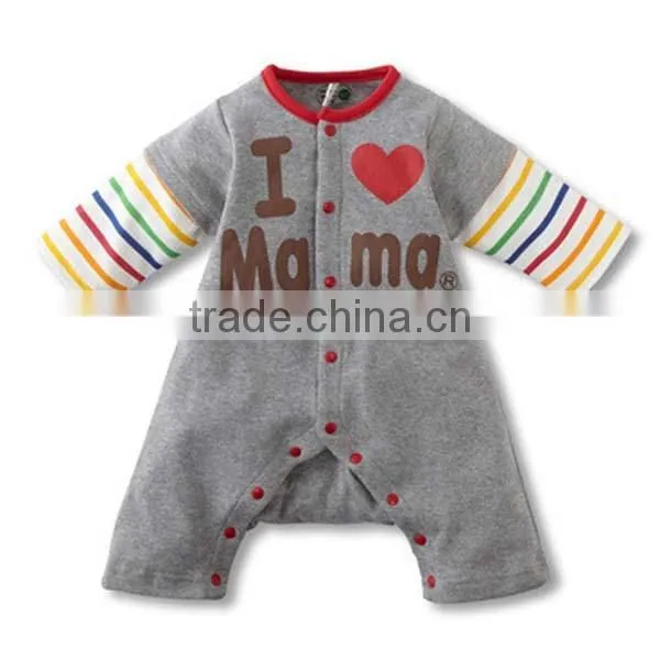 2016 Autumn Sweet Heart Colorful Stripes Long Sleeve Babysuits photo-2