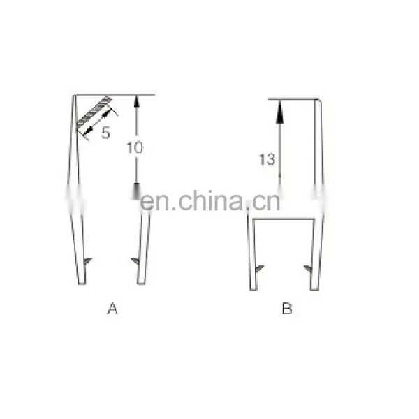 180 Degree PVC Shower Door Seals for 8mm and 10mm Glass Door photo-2