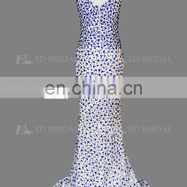 Gorgeous V Neckline Sleeveless Sheath Heavy Beaded Made In China Evening Dresses photo-6