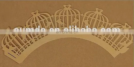 Paper Cupcake Wrappers Laser Cut Cake Decorative Wrappers photo-5