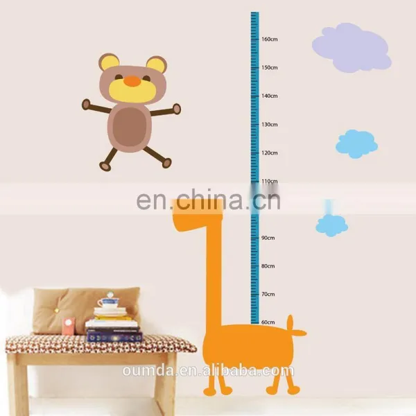 Kids Height Measurement Growth Chart Wall Stickers