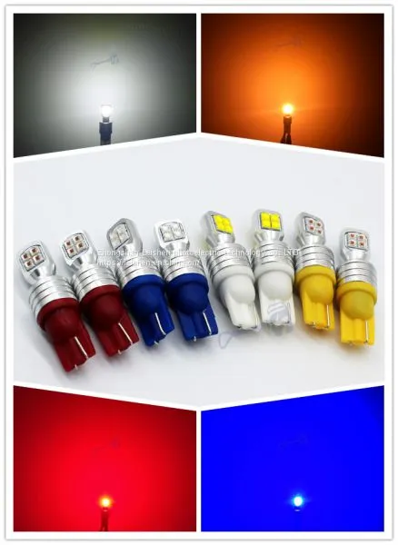 Ultra Bright Led Car Light T10/W5W/194 / 168/2825 Auto Fog Light Manufacturers Direct Selling Red, Yellow, Blue and White