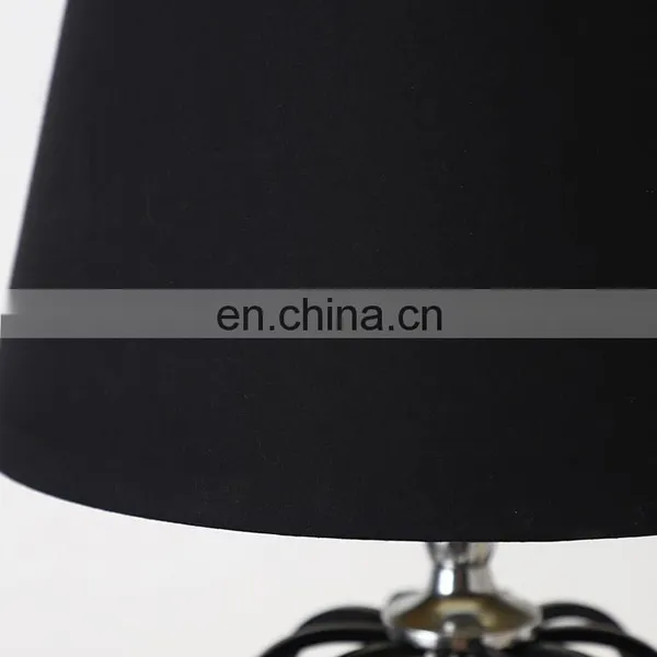High Quality Korean Modern Style Black Creative Design Metal Table Lamp for Bedroom Decor photo-5