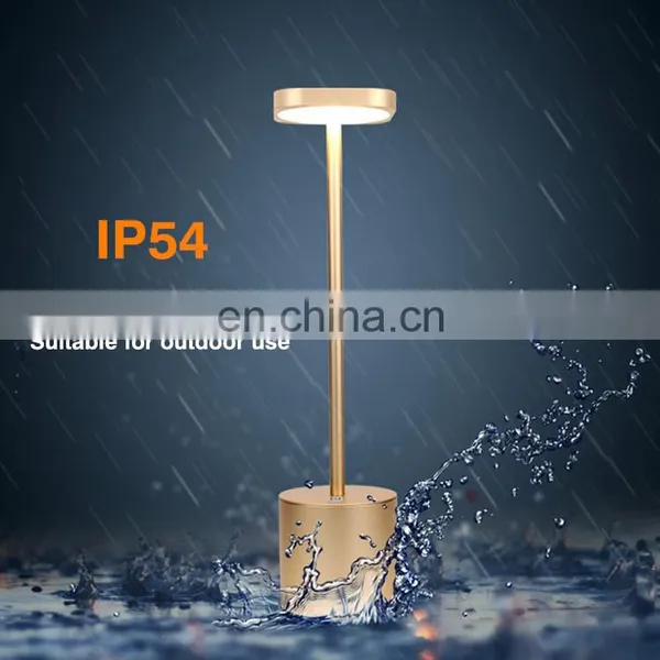 2021 New Products Outdoor Restaurant IP54 Waterproof Wireless USB Rechargeable Battery Cordless Led Table Lamp photo-4