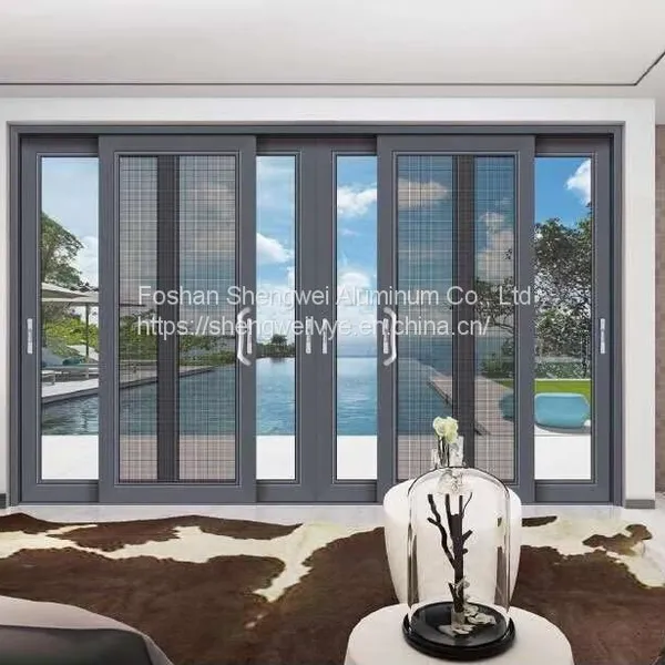 Residential Double Glaze Sliding Door Interior Sliding Door With Built-In Blind Balcony Aluminium Sliding Door photo-2