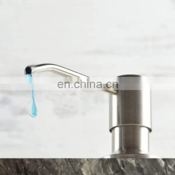 Kitchen Clear Plastic Soap Bottles With Stainless Steel Pump Hand Soap Lotion Dispensers