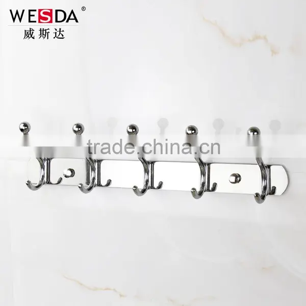 Wesda Zinc Alloy Bathroom Accessories Decorative Stainless Steel Coat Hook for Towel 831 photo-3