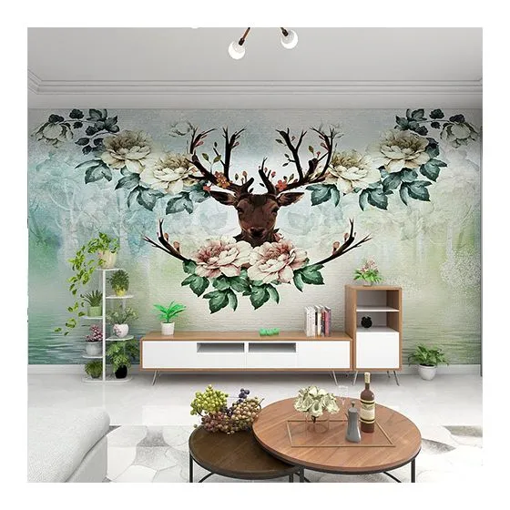 Hot Sale Home Decoration Waterproof 3D Interior Wall Mural For Home Decor Tv Background Dropshipping photo-2