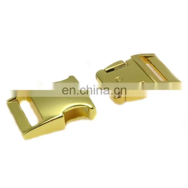 Gold Metal Zinc Alloy D Ring Adjustable Buckle Dog Hook Quick Side Release Buckle For Dog Accessories photo-4