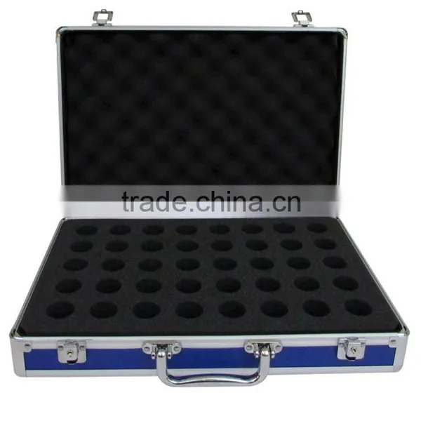 Professional Aluminum Essential Carrying Case,hard Shell Blue Aluminum Essential Oil Carry Case,40bottle Essential Oil Hard Case photo-3