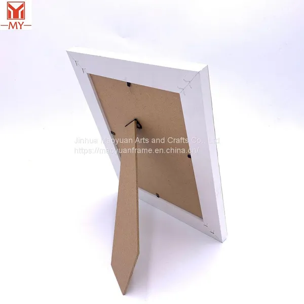 High Quality MDF Decorative Art Photo Frame Blue and White Mesh Rustic Picture Frame for Home Decor photo-4
