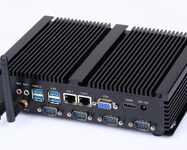 Fanless Industrial PC Support Pre-install Windows XP OS With Dual Nic RJ45 LAN 4COM RS232 PC Industrial GT2000