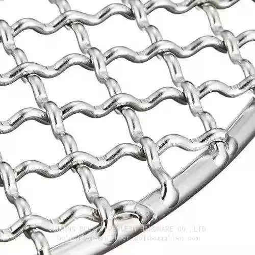 BBQ MESH Crimped Wire Mesh for Mining Crusher Screen Wholesale High Quality Stainless Steel Crimped Mesh Screen 304 316 316L