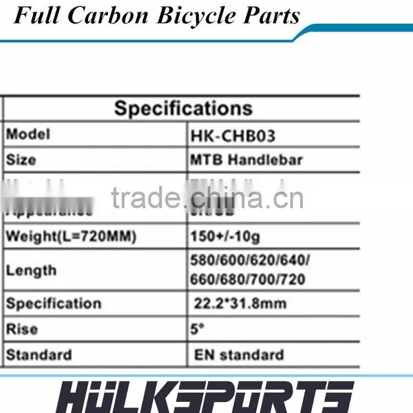 Toray T700 Full Carbon 580-720mm Mountain Bicycle Handlebar 26er/27.5er/29er MTB Handlebar photo-3