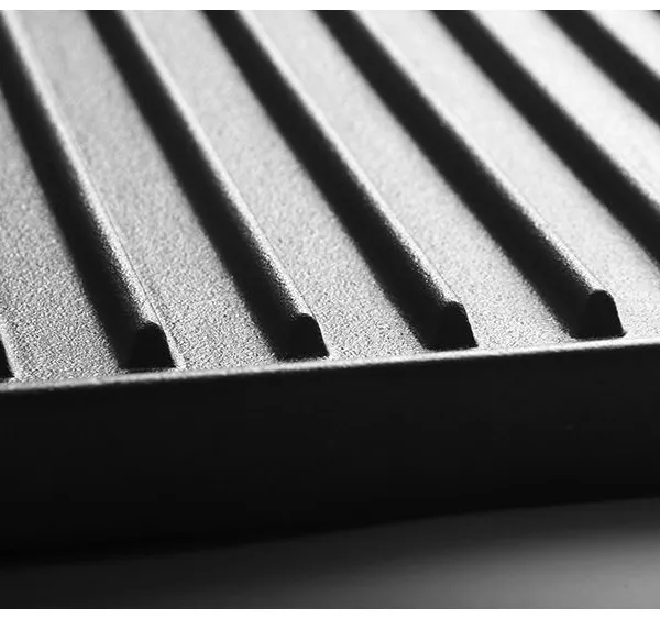 Cast Iron Grill Tray 36*26cm Uncoated Barbecue Tray Non-stick Household Iron Plate Cooking Outdoor Rectangular Charcoal Fire Pan photo-3