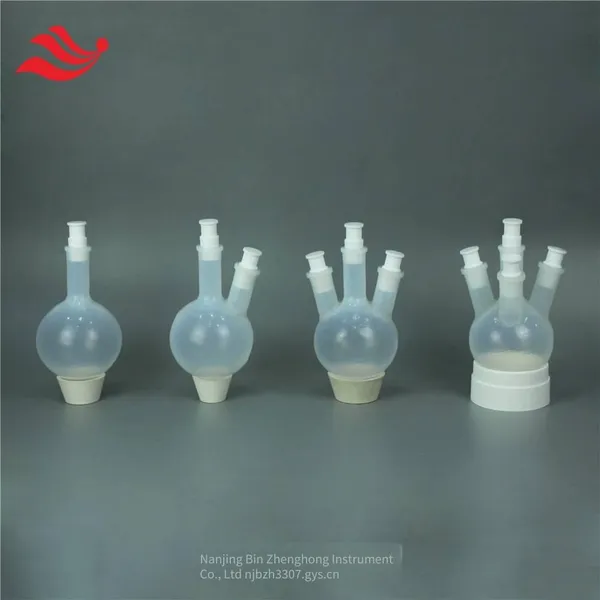 2l Single-necked Pfa Rotary Evaporation Flask With 29 Mouth, Transparent Polytetrafluoroethylene Round-bottom Reaction Flask, Corrosion-resistant Distillation Flask photo-2