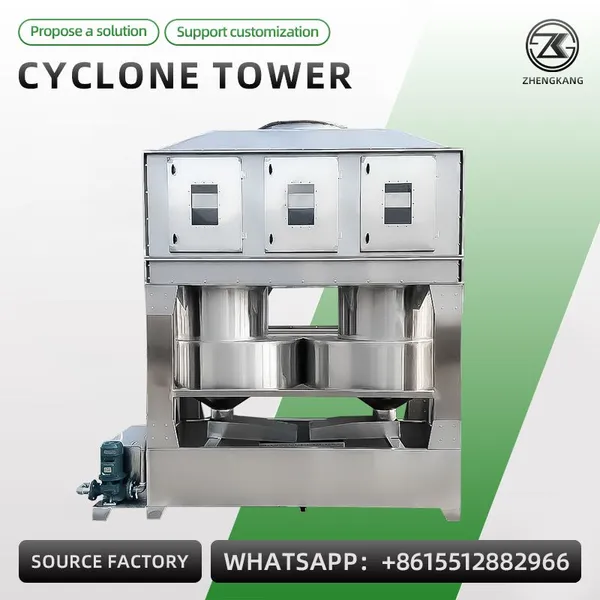 Industrial Cyclone Tower Waste Gas Treatment Equipment PP Cyclone Spray Tower for Printing and Painting photo-4