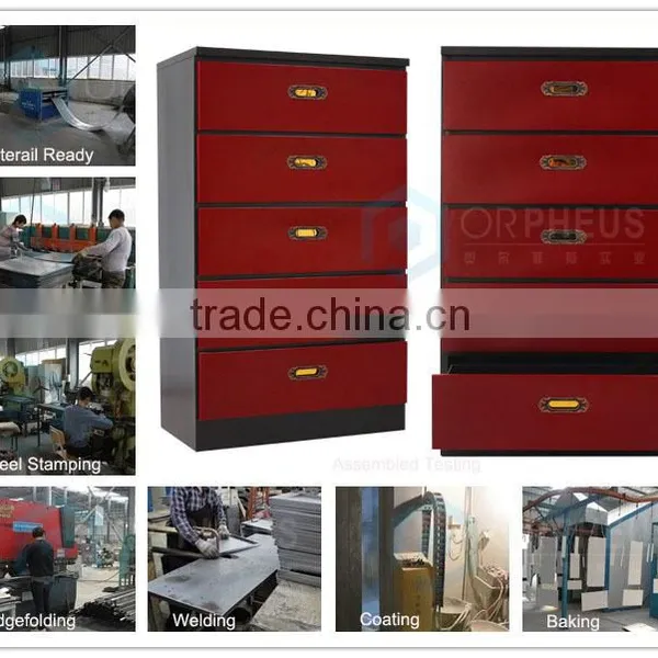 China Style Office Furniture Metal Cabinet 5 Drawer Cabinet Steel Filing Cabinet photo-4