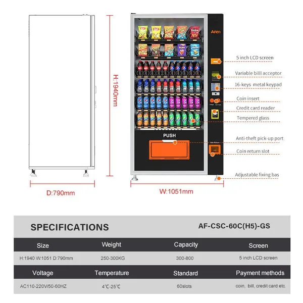 AFEN China Factory Bulk Commercial Qr Code Automatic Mini Vending Machine Brands for Snacks and Drinks Automaten Dispenser photo-5