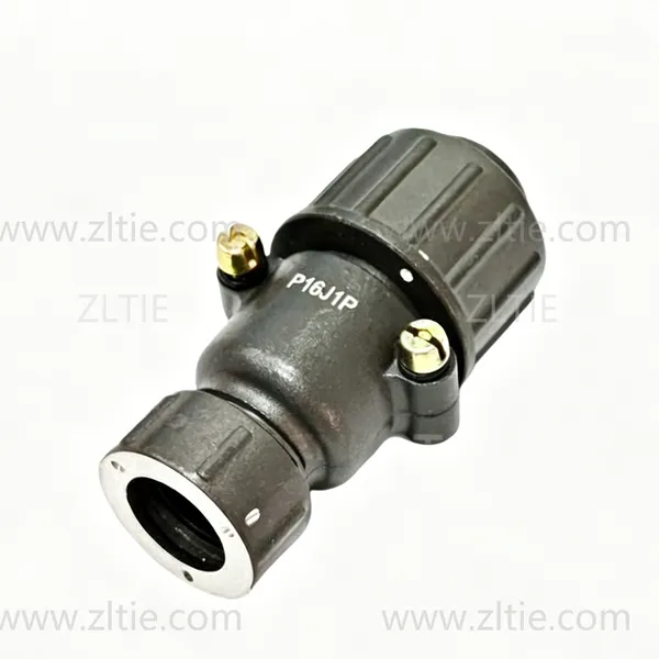 P16 Series 2-Pin Straight Male Cable Plug With Shielded Tail Attachment P16J1P photo-2