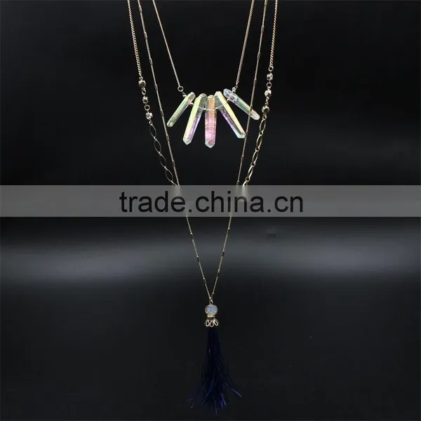 Bohemia Semi Precious Stone Jewellery Accessories Fringe Necklace Women