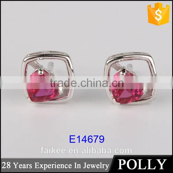 Cheap Wholesale Stud Earrings Zircon Silver Jewelry photo-4