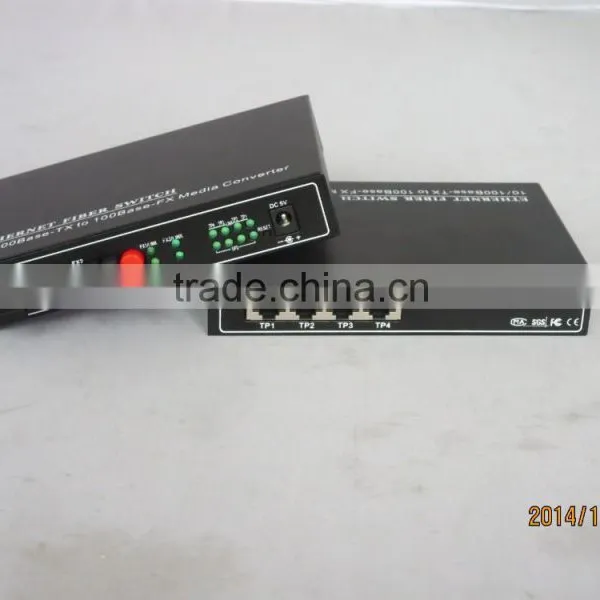 2Fiber Ports 4UTP Ports Fiber to Ethernet Media Converter | 4UTP Ports Fiber Switch photo-2