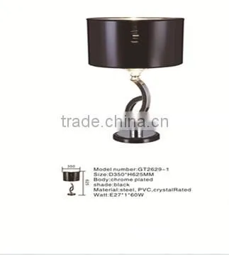 Hotel Metal Table Lamp/bedside Table Top Lamp/black Color Reading Lamp