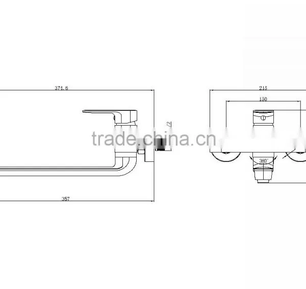 Long Spout Tube Bathtub Shower Faucet Kitchen Tap photo-3